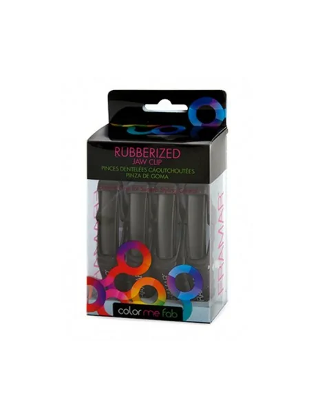 Framar - Pinzas De Goma Negra Para Cabello 4 Unidades