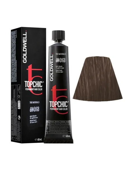 Goldwell - Topchic 6N@GB Rubio Oscuro | Marrón Dorado 60 ml