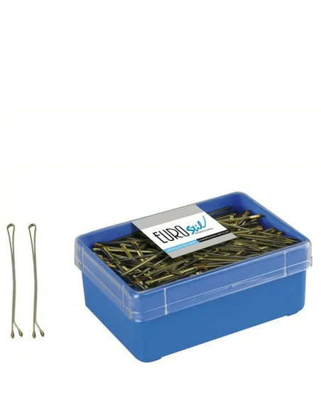 Eurostil - 01608 - Caja 150 Clips Bronce 70 mm