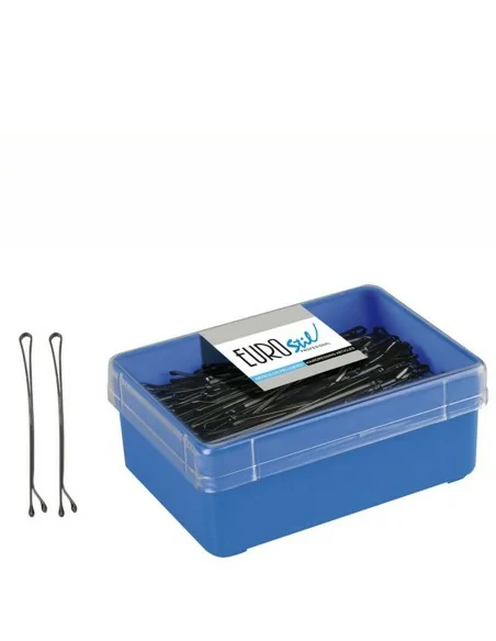 Eurostil - 01606/50 - Caja 200 Clips Negro 60 mm