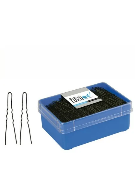 Eurostil - 01616/50 - Caja 400 Horquillas Invisibles Negra 55 mm