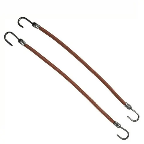 Eurostil - 00637 - Cartón 12 gomas c/gancho marrón