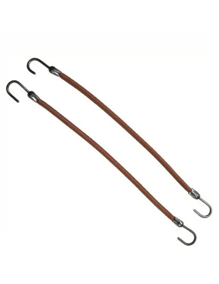 Eurostil - 00637 - Cartón 12 gomas c/gancho marrón