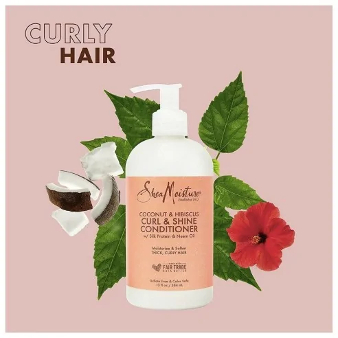 Shea Moisture - Acondicionador Coconut & Hibiscus Curl & Shine 384 ml