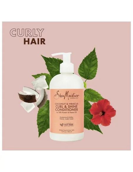 Shea Moisture - Acondicionador Coconut & Hibiscus Curl & Shine 384 ml