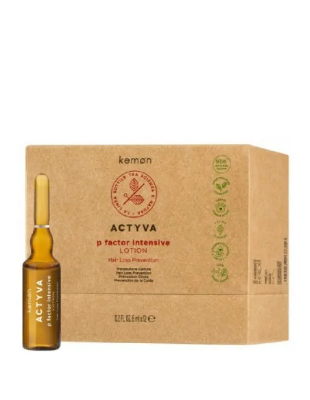 Kemon Actyva - P Factor Intensive Lotion Unisex Tratamiento Anti-caída 12 x 6 ml