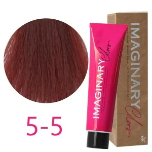 Cores Imaginárias - Corante Permanente Vermelho e Violeta 5-5 Castanho Claro Mogno 100 ml