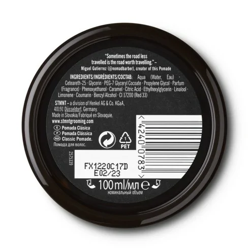 STMNT - Nomad Barber Classic Pomade - Pomada Clásica 100 ml