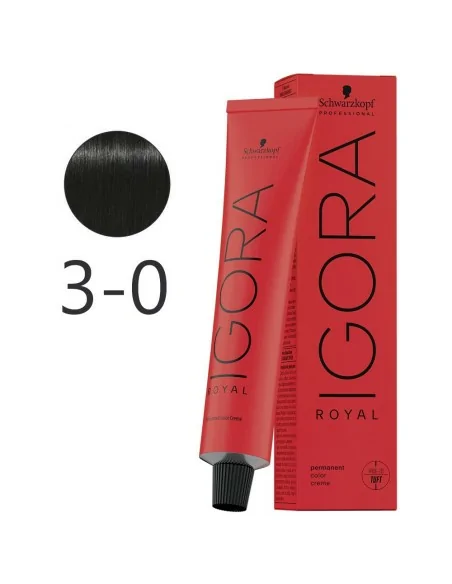 Schwarzkopf - Permanent Dye Igora Royal 3-0 Natural Dunkelbraun 60 ml