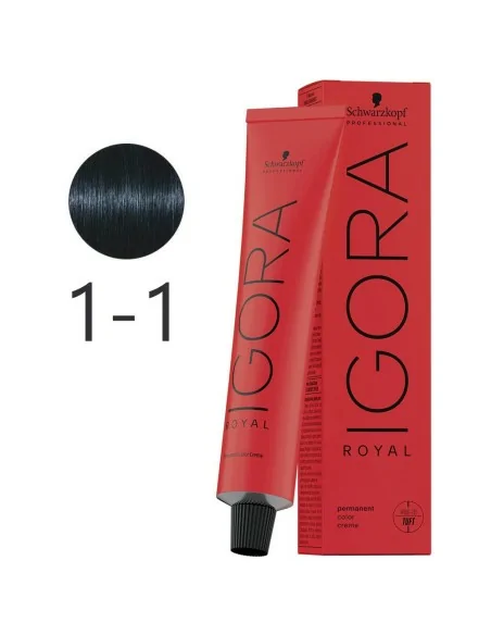 Schwarzkopf - Corante Permanente Igora Royal 1-1 Cinza Negra 60 ml
