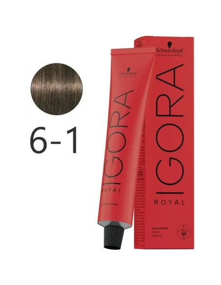 Schwarzkopf - Colorant Permanent Igora Royal 6-1 Frêne Blond Foncé 60 ml