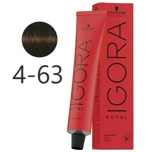 Schwarzkopf - Dauerfarbstoff Igora Royal 4-63 Chestnut Medium Brown Matt 60 ml