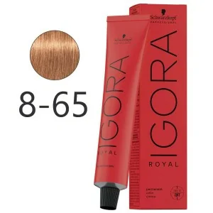 Schwarzkopf - Corante Permanente Igora Royal 8-65 Loira Leve Marrom Dourado 60 ml