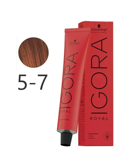Schwarzkopf - Permanent Dye Igora Royal 5-7 Light Chestnut Kupfer 60 ml