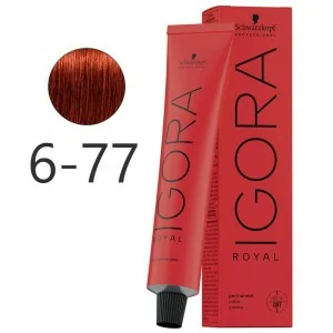 Schwarzkopf - Colorant Permanent Igora Royal 6-77 Blond Foncé Cuivre Intense 60 ml