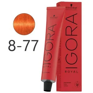 Schwarzkopf - Colorant Permanent Igora Royal 8-77 Blond Clair Cuivre Intense 60 ml