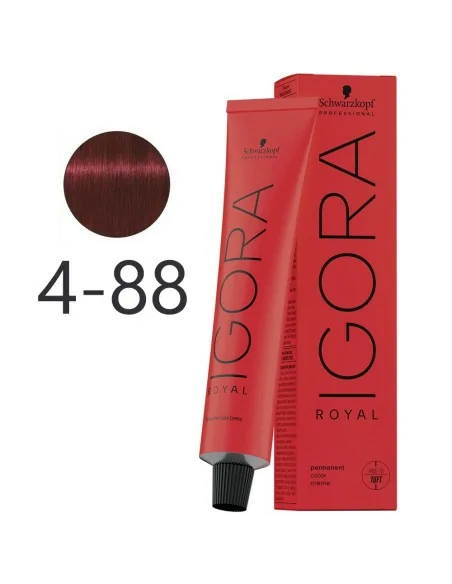 Schwarzkopf - Corante Permanente Igora Royal 4-88 Chestnut Medium Intense Vermelho 60 ml
