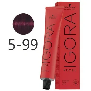 Schwarzkopf - Permanent Dye Igora Royal 5-99 Light Chestnut Intense Violet 60 ml