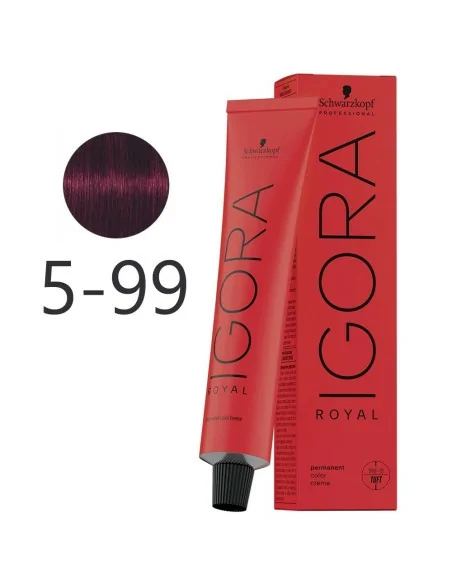 Schwarzkopf - Tintura Permanente Igora Royal 5-99 Castagno Chiaro Viola Intenso 60 ml