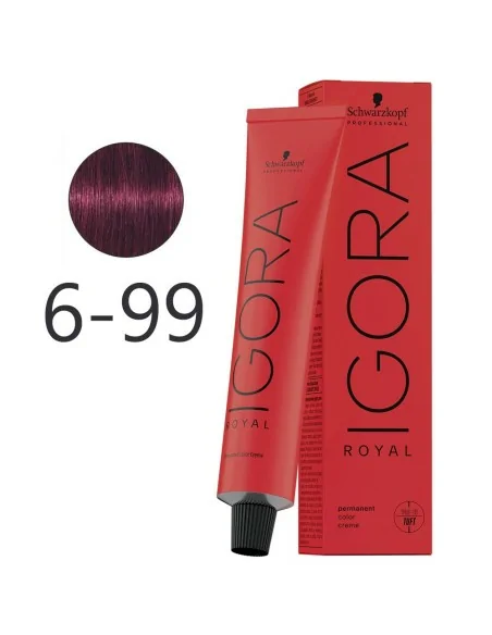Schwarzkopf - Corante Permanente Igora Royal 6-99 Loira Escura Intensa Violeta 60 ml