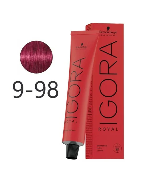 Schwarzkopf - Dauerfarbstoff Igora Royal 9-98 Very Light Blonde Red Violet 60 ml