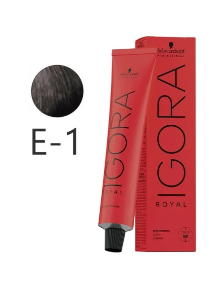 Schwarzkopf - Tinte Igora Royal E-1 Extracto Ceniza 60 ml