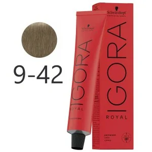 Schwarzkopf - Permanent Dye Igora Royal 9-42 Very Light Blonde Beige Smoke 60 ml
