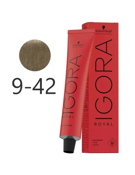 Schwarzkopf - Corante Permanente Igora Royal 9-42 Very Light Blonde Bege Smoke 60 ml