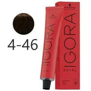 Schwarzkopf - Permanent Dye Igora Royal 4-46 Braun Medium Beige Braun 60 ml