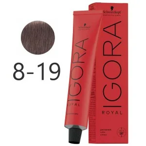 Schwarzkopf - Colorant Permanent Igora Royal 8-19 Blond Clair Frêne Violet 60 ml