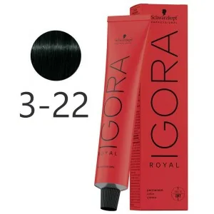 Schwarzkopf - Colorante Permanente Igora Royal 3-22 Testa di Moro Fumo Intenso 60 ml