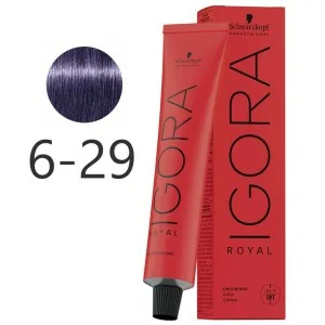 Schwarzkopf - Tintura Permanente Igora Royal 6-29 Biondo Scuro Fumo Viola 60 ml