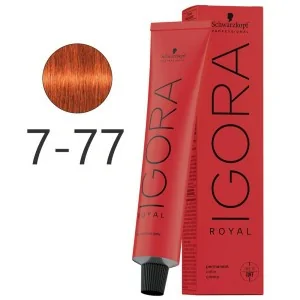 Schwarzkopf - Corante Permanente Igora Royal 7-77 Medium Blonde Intense Copper 60 ml