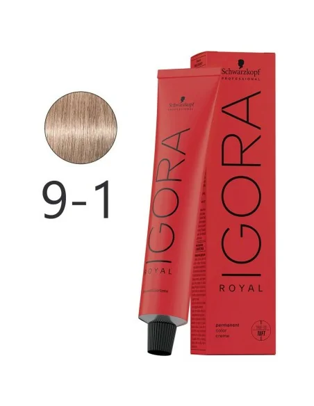 Schwarzkopf - Tinte Igora Royal 9-1 Rubio Muy Claro Ceniza 60 ml