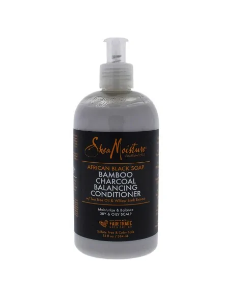 Shea Moisture - Acondicionador de Limpieza Profunda African Black Soap Bamboo Charcoal 384 ml