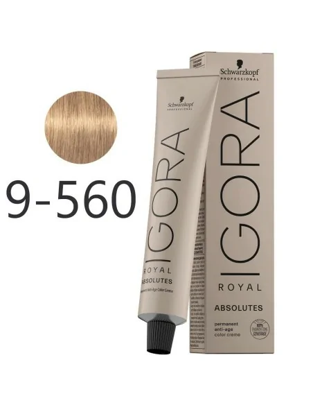 Schwarzkopf - Tinte Igora Royal Absolutes 9-560 Rubio Muy Claro Dorado Marrón Natural 60 ml