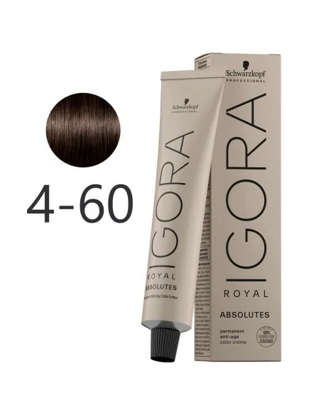 Schwarzkopf - Tinte Igora Royal Absolutes 4-60 Castaño Medio Marrón Natural 60 ml