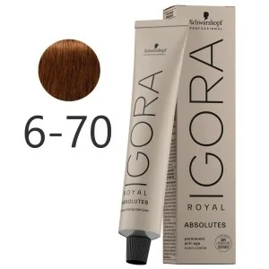 Schwarzkopf - Tinte Igora Royal Absolutes 6-70 Rubio Oscuro Cobrizo Natural 60 ml