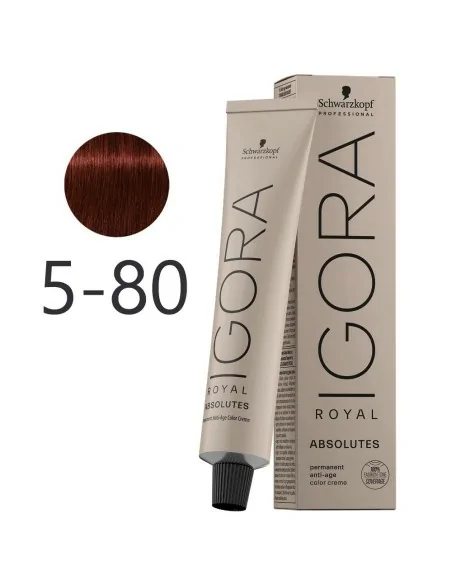 Schwarzkopf - Tinte Igora Royal Absolutes 5-80 Castaño Claro Rojo Natural 60 ml