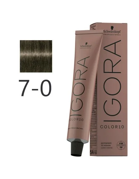 Schwarzkopf - Tinte Igora Color10 7-0 Rubio Medio Natural 60 ml