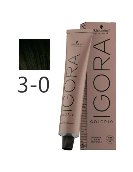 Schwarzkopf - Tinte Igora Color10 3-0 Castaño Oscuro Natural 60 ml