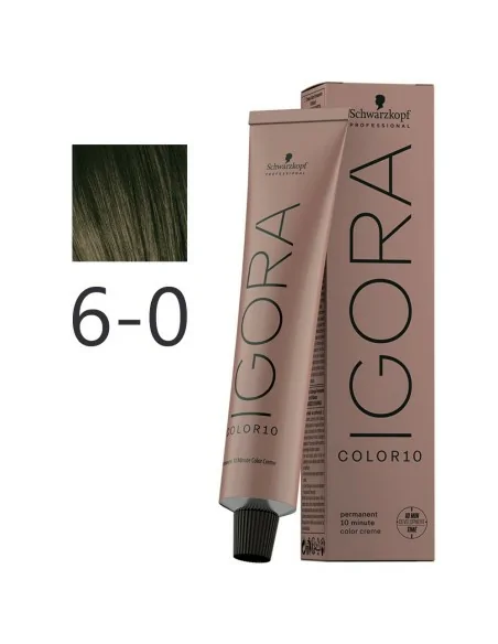 Schwarzkopf - Tinte Igora Color10 6-0 Rubio Oscuro Natural 60 ml
