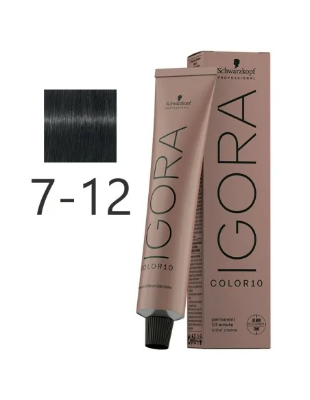 Schwarzkopf - Tinte Igora Color10 7-12 Rubio Medio Ceniza Humo 60 ml