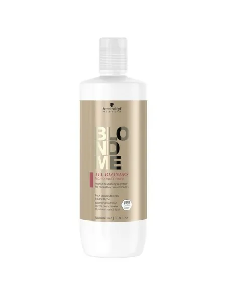 Schwarzkopf - Acondicionador Enriquecido para Cabello Rubio BlondMe All Blondes Rich 1000 ml