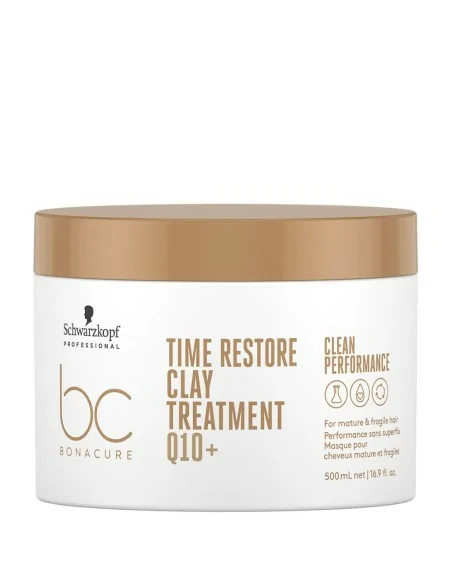 Schwarzkopf - Mascarilla de Arcilla Antiedad BC Bonacure Q10+ Time Restore 500 ml