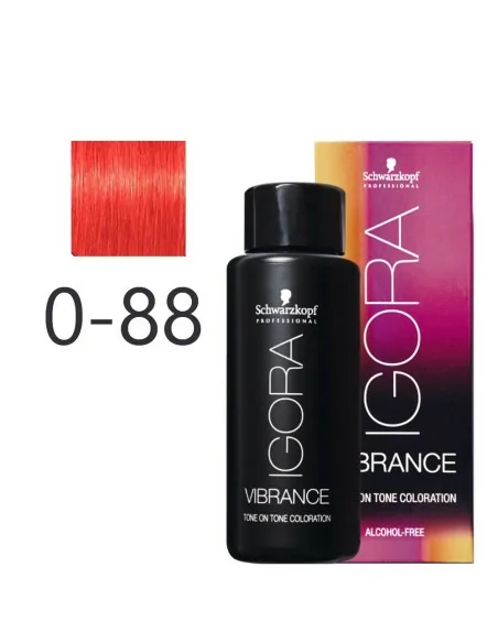 Schwarzkopf - Tonalizador Igora Vibrance 0-88 Concentrado Rojo 60 ml