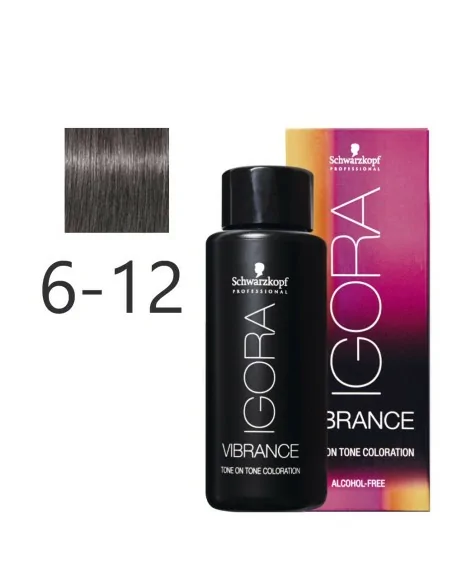Schwarzkopf - Tonalizador Igora Vibrance 6-12 Rubio Oscuro Ceniza Plus 60 ml