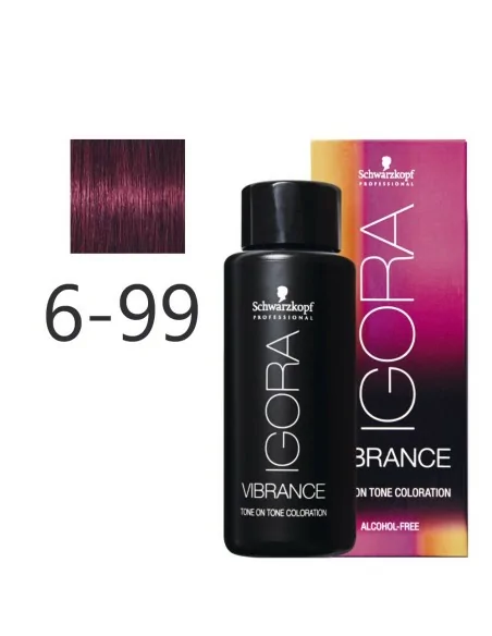 Schwarzkopf - Tonalizador Igora Vibrance 6-99 Rubio Oscuro Violeta Intenso 60 ml
