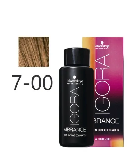 Schwarzkopf - Tonalizador Igora Vibrance 7-00 Rubio Medio Natural Intenso 60 ml
