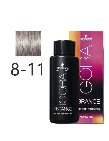 Schwarzkopf - Tonalizador Igora Vibrance 8-11 Rubio Claro Ceniza Intenso 60 ml